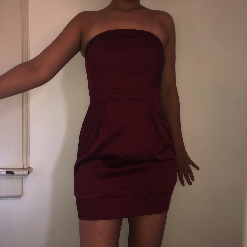 French connection bergundy dress